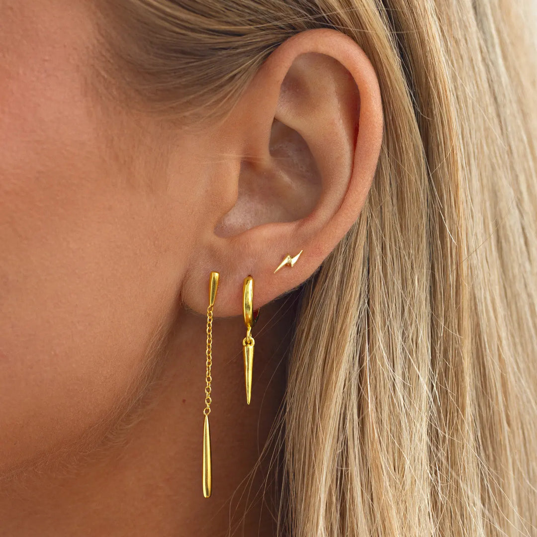 Nim - Dangling Drop Chain Stud Earrings